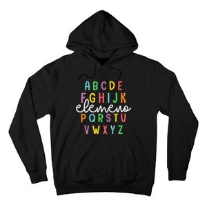 Abc Elemeno Alphabet Kindergarten Teachers Back To School Hoodie