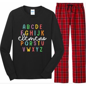 Abc Elemeno Alphabet Kindergarten Teachers Back To School Long Sleeve Pajama Set