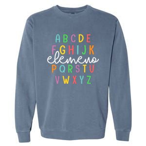 Abc Elemeno Alphabet Kindergarten Teachers Back To School Garment-Dyed Sweatshirt