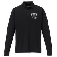 Alabama Elephant Performance Long Sleeve Polo