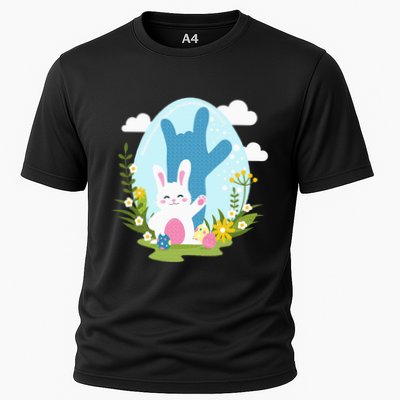 Asl Easter Bunny Reflection I Love You Hand Sign Language Performance Shirt