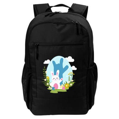 Asl Easter Bunny Reflection I Love You Hand Sign Language Backpack