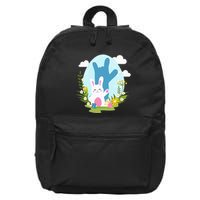 Asl Easter Bunny Reflection I Love You Hand Sign Language 16 in Basic Backpack