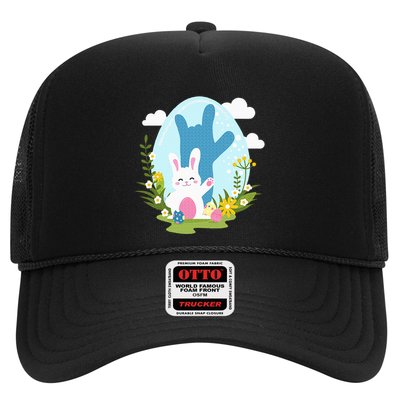 Asl Easter Bunny Reflection I Love You Hand Sign Language Trucker Hat