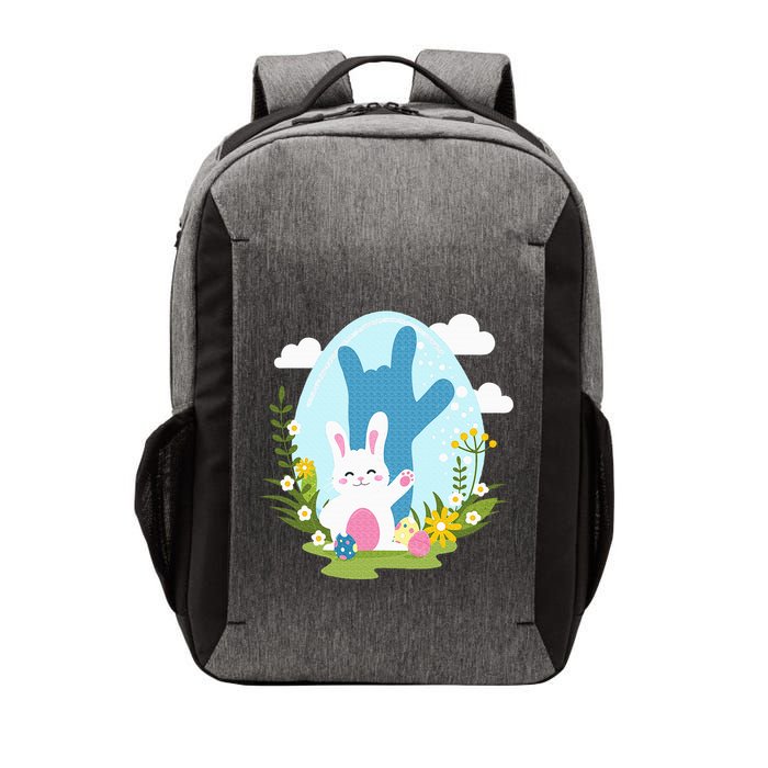 Asl Easter Bunny Reflection I Love You Hand Sign Language Vector Backpack