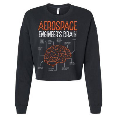 Aerospace Engineering Brain For Aerospace Engineer Cropped Pullover Crew