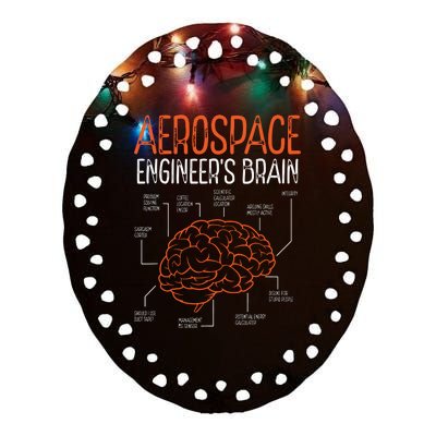 Aerospace Engineering Brain For Aerospace Engineer Ceramic Oval Ornament