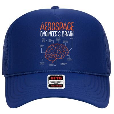 Aerospace Engineering Brain For Aerospace Engineer High Crown Mesh Back Trucker Hat