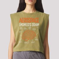 Aerospace Engineering Brain For Aerospace Engineer Garment-Dyed Women's Muscle Tee