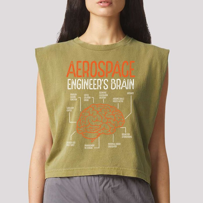 Aerospace Engineering Brain For Aerospace Engineer Garment-Dyed Women's Muscle Tee