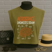 Aerospace Engineering Brain For Aerospace Engineer Garment-Dyed Women's Muscle Tee