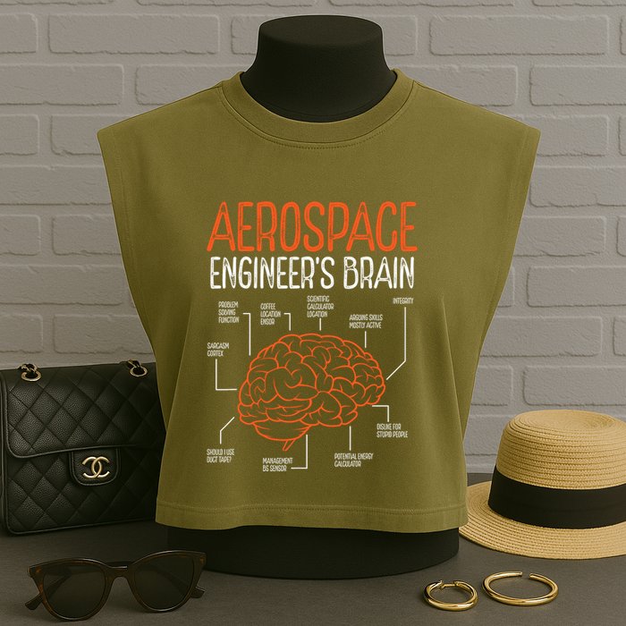 Aerospace Engineering Brain For Aerospace Engineer Garment-Dyed Women's Muscle Tee
