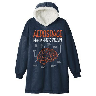 Aerospace Engineering Brain For Aerospace Engineer Hooded Wearable Blanket