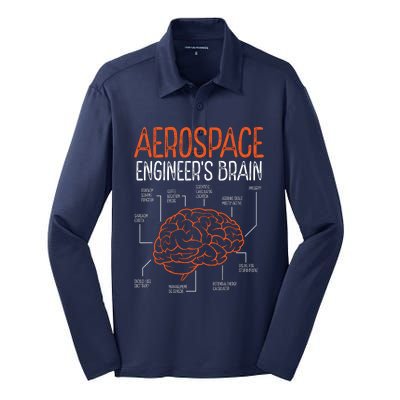 Aerospace Engineering Brain For Aerospace Engineer Silk Touch Performance Long Sleeve Polo