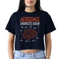 Aerospace Engineering Brain For Aerospace Engineer Crop Top