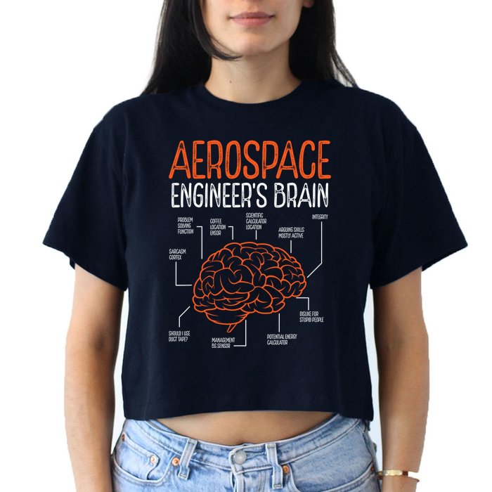 Aerospace Engineering Brain For Aerospace Engineer Crop Top