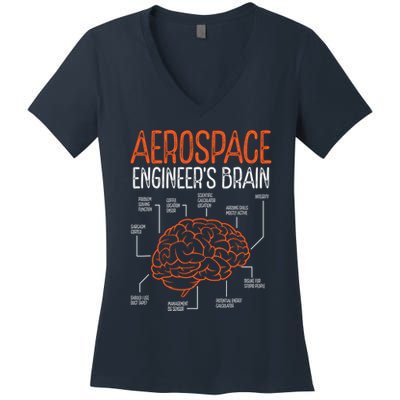 Aerospace Engineering Brain For Aerospace Engineer Women's V-Neck T-Shirt