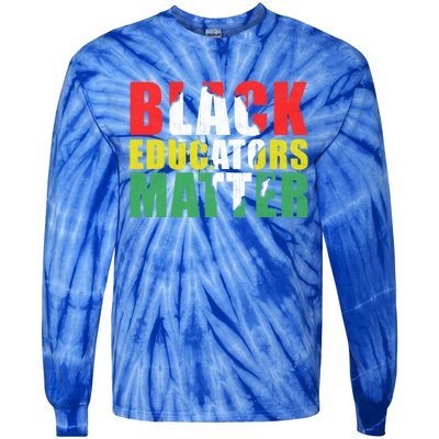 African Educators Black History Month Black Educators Matter Gift Tie-Dye Long Sleeve Shirt