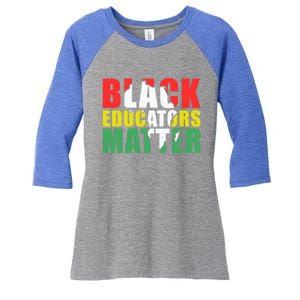 African Educators Black History Month Black Educators Matter Gift Women's Tri-Blend 3/4-Sleeve Raglan Shirt