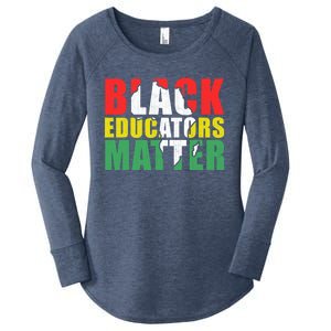 African Educators Black History Month Black Educators Matter Gift Women's Perfect Tri Tunic Long Sleeve Shirt