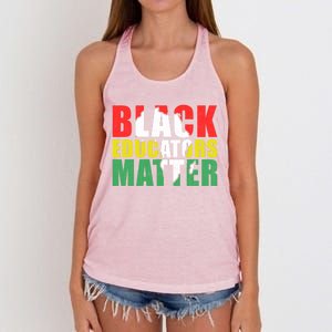 African Educators Black History Month Black Educators Matter Gift Women's Knotted Racerback Tank