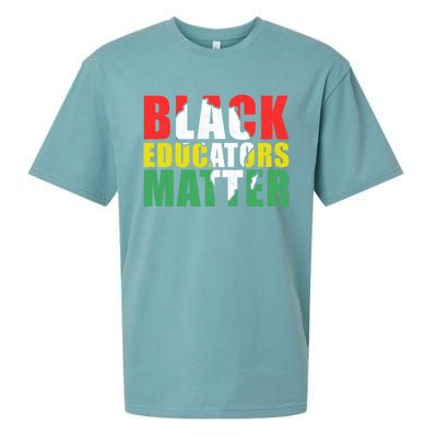 African Educators Black History Month Black Educators Matter Gift Sueded Cloud Jersey T-Shirt