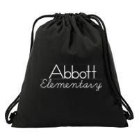 Abbott Elementary Blackboard Chalk Logo Drawstring Bag