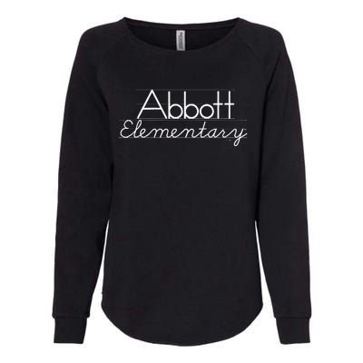 Abbott Elementary Blackboard Chalk Logo Womens California Wash Sweatshirt