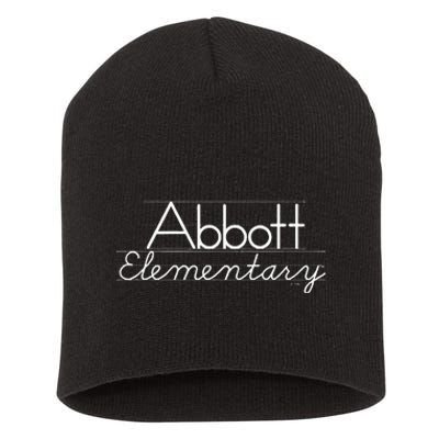 Abbott Elementary Blackboard Chalk Logo Short Acrylic Beanie