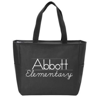 Abbott Elementary Blackboard Chalk Logo Zip Tote Bag