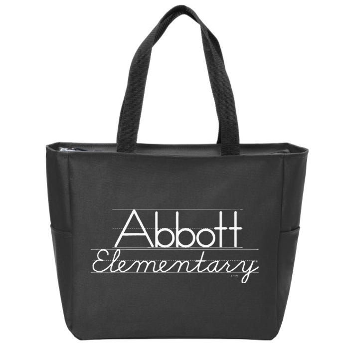 Abbott Elementary Blackboard Chalk Logo Zip Tote Bag