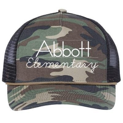 Abbott Elementary Blackboard Chalk Logo Retro Rope Trucker Hat Cap