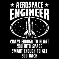 Aerospace Engineer Crazy And Smart Aerospace Engineering 7-Panel Snapback Hat
