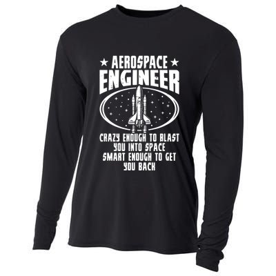Aerospace Engineer Crazy And Smart Aerospace Engineering Cooling Performance Long Sleeve Crew