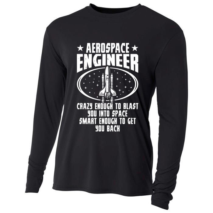 Aerospace Engineer Crazy And Smart Aerospace Engineering Cooling Performance Long Sleeve Crew