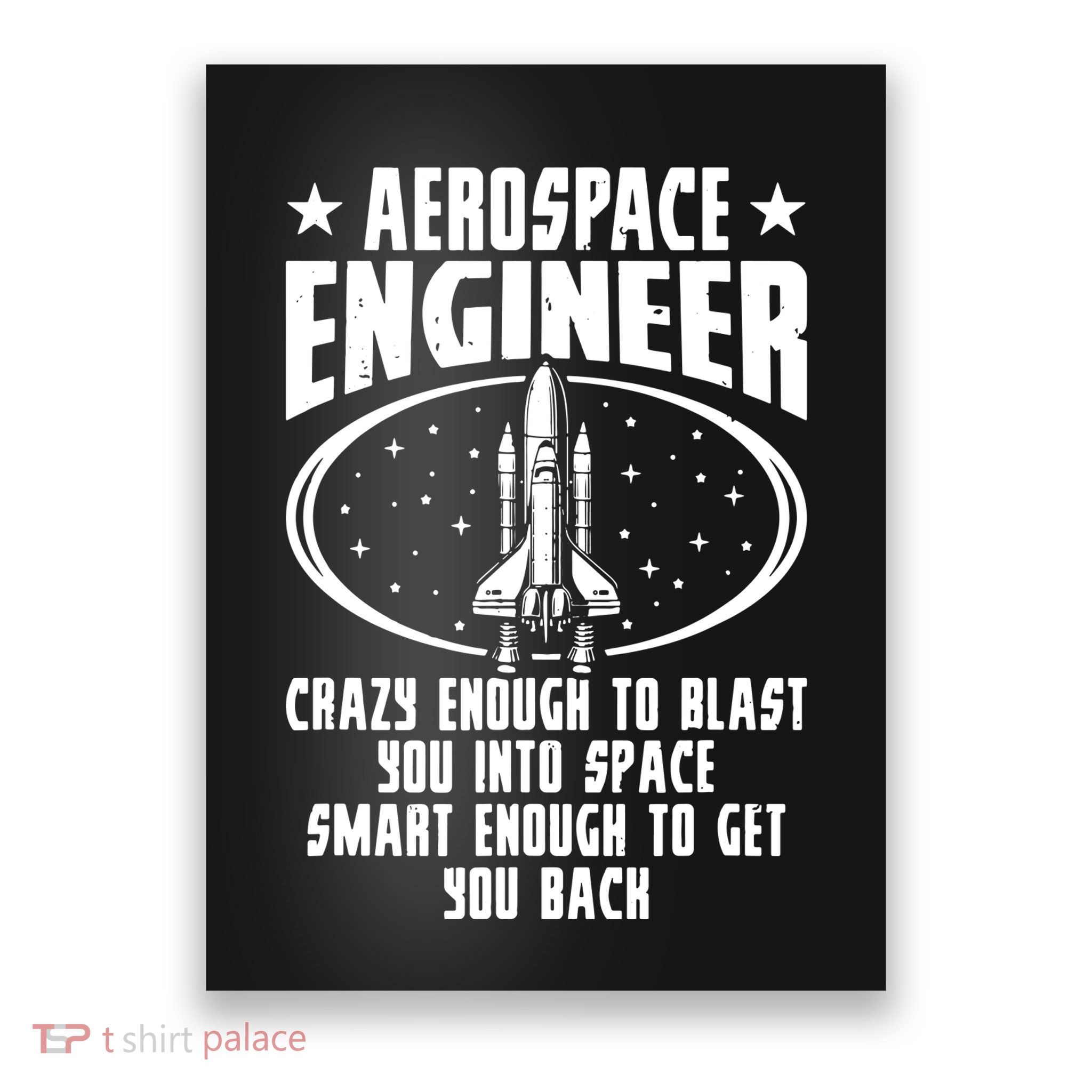 Aerospace Engineer Crazy And Smart Aerospace Engineering Poster