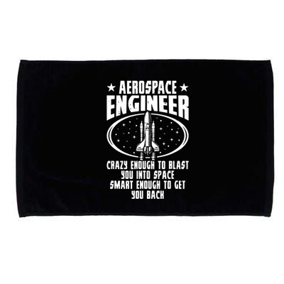 Aerospace Engineer Crazy And Smart Aerospace Engineering Microfiber Hand Towel