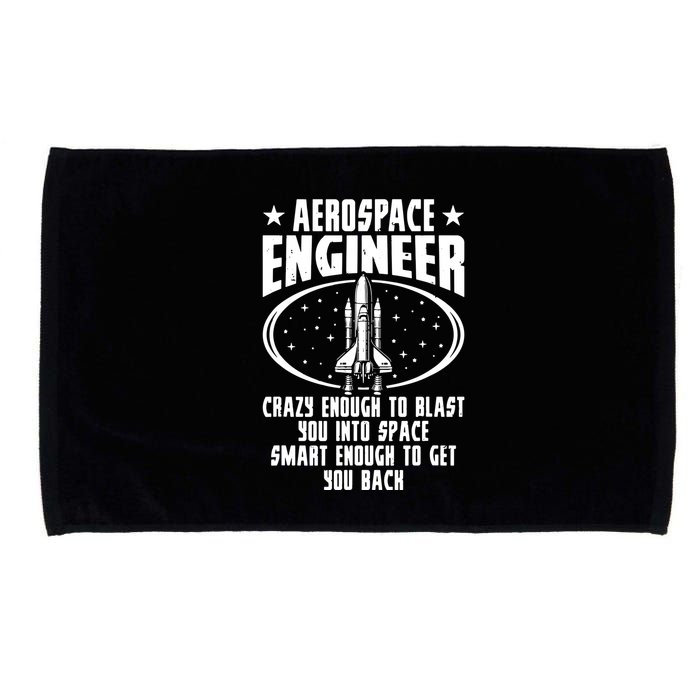 Aerospace Engineer Crazy And Smart Aerospace Engineering Microfiber Hand Towel