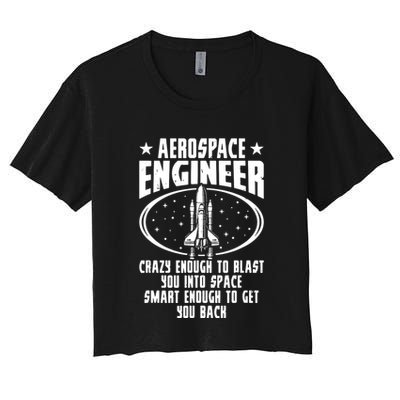 Aerospace Engineer Crazy And Smart Aerospace Engineering Crop Top