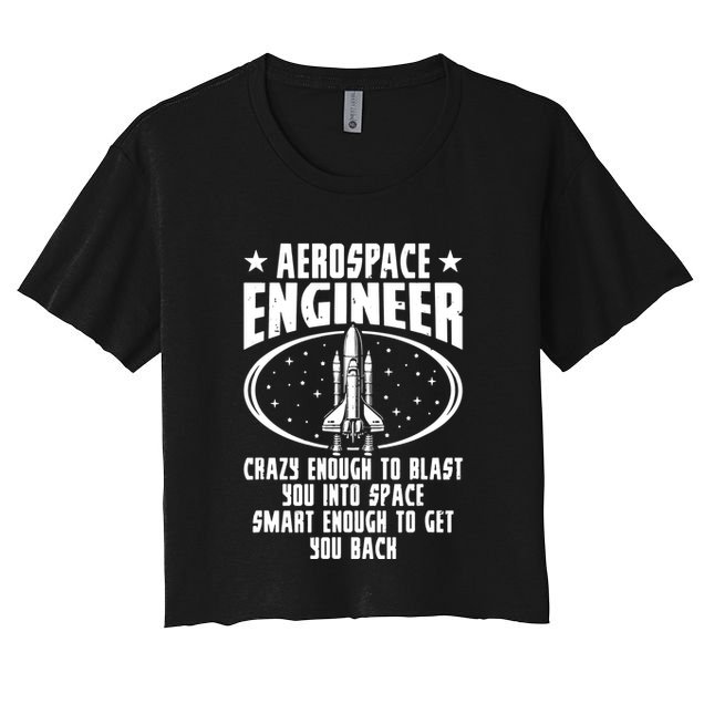 Aerospace Engineer Crazy And Smart Aerospace Engineering Crop Top