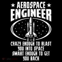 Aerospace Engineer Crazy And Smart Aerospace Engineering Cropped Pullover Crew