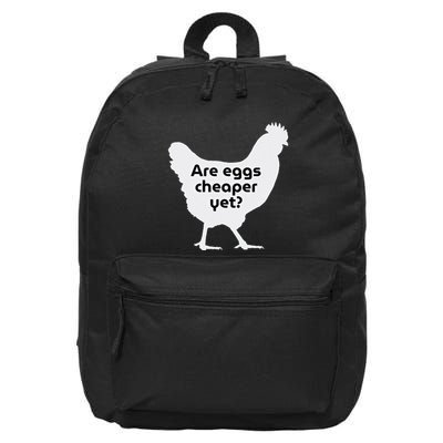 Are Eggs Cheap Yet Funny Antitrump Sarcastic 16 in Basic Backpack