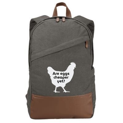 Are Eggs Cheap Yet Funny Antitrump Sarcastic Cotton Canvas Backpack