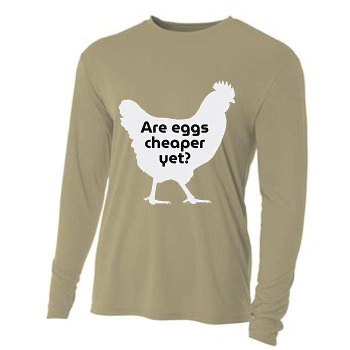 Are Eggs Cheap Yet Funny Antitrump Sarcastic Cooling Performance Long Sleeve Crew