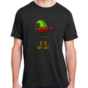 Art Elf Christmas Pajama Merry Christmas Art Teacher Adult ChromaSoft Performance T-Shirt