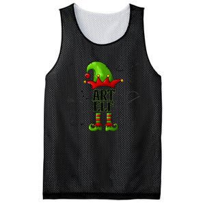 Art Elf Christmas Pajama Merry Christmas Art Teacher Mesh Reversible Basketball Jersey Tank