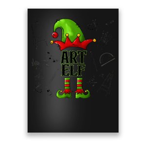 Art Elf Christmas Pajama Merry Christmas Art Teacher Poster