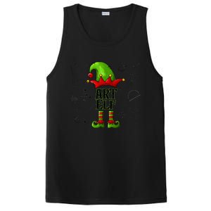 Art Elf Christmas Pajama Merry Christmas Art Teacher PosiCharge Competitor Tank