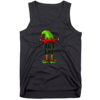 Art Elf Christmas Pajama Merry Christmas Art Teacher Tank Top