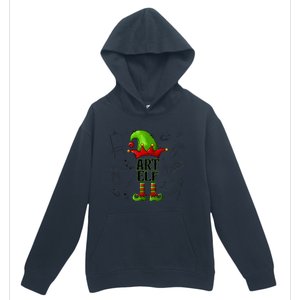 Art Elf Christmas Pajama Merry Christmas Art Teacher Urban Pullover Hoodie